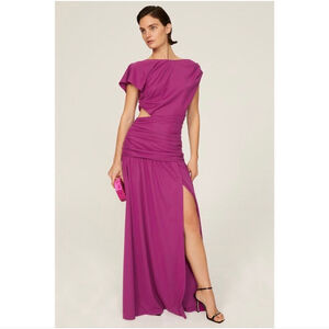 Tanya Taylor Nami Assymetrical Cutout Special Occasion Gown
